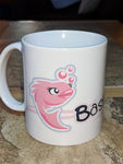 white ceramic mug 11oz BassGirl mug